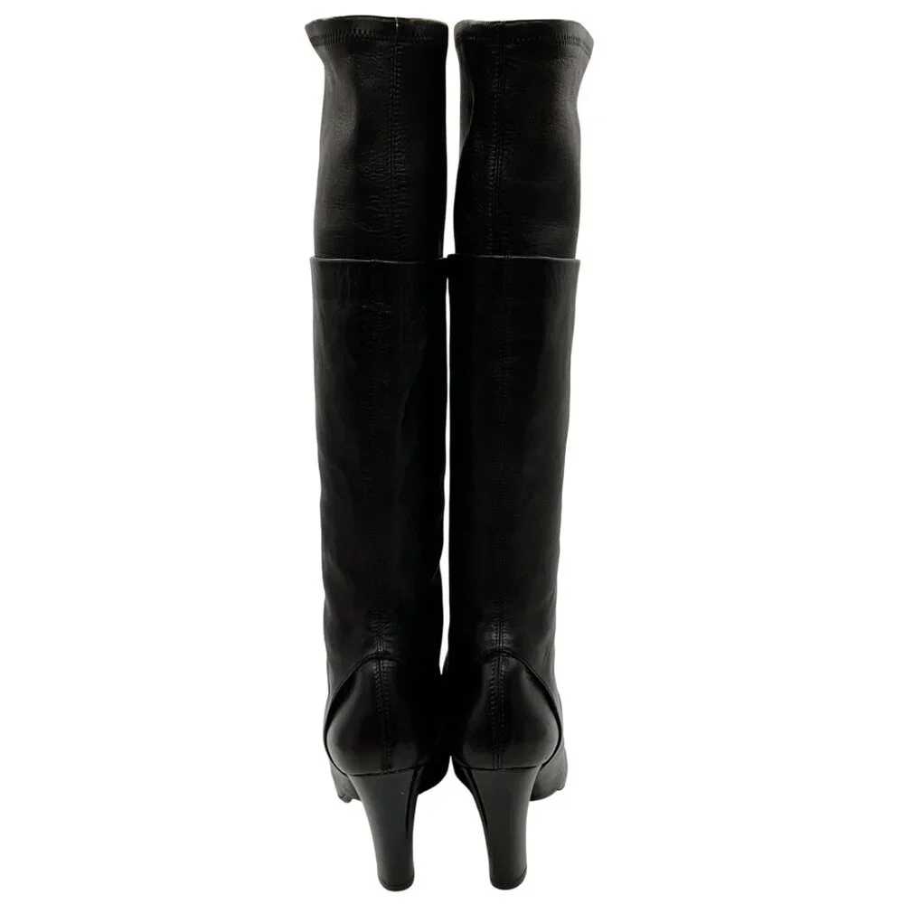 Chanel Black Leather Boots with Removable Spats - Picture 5 of 6